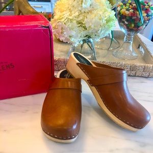 Swedish Hasbeens Husband Clog Cognac Women’s